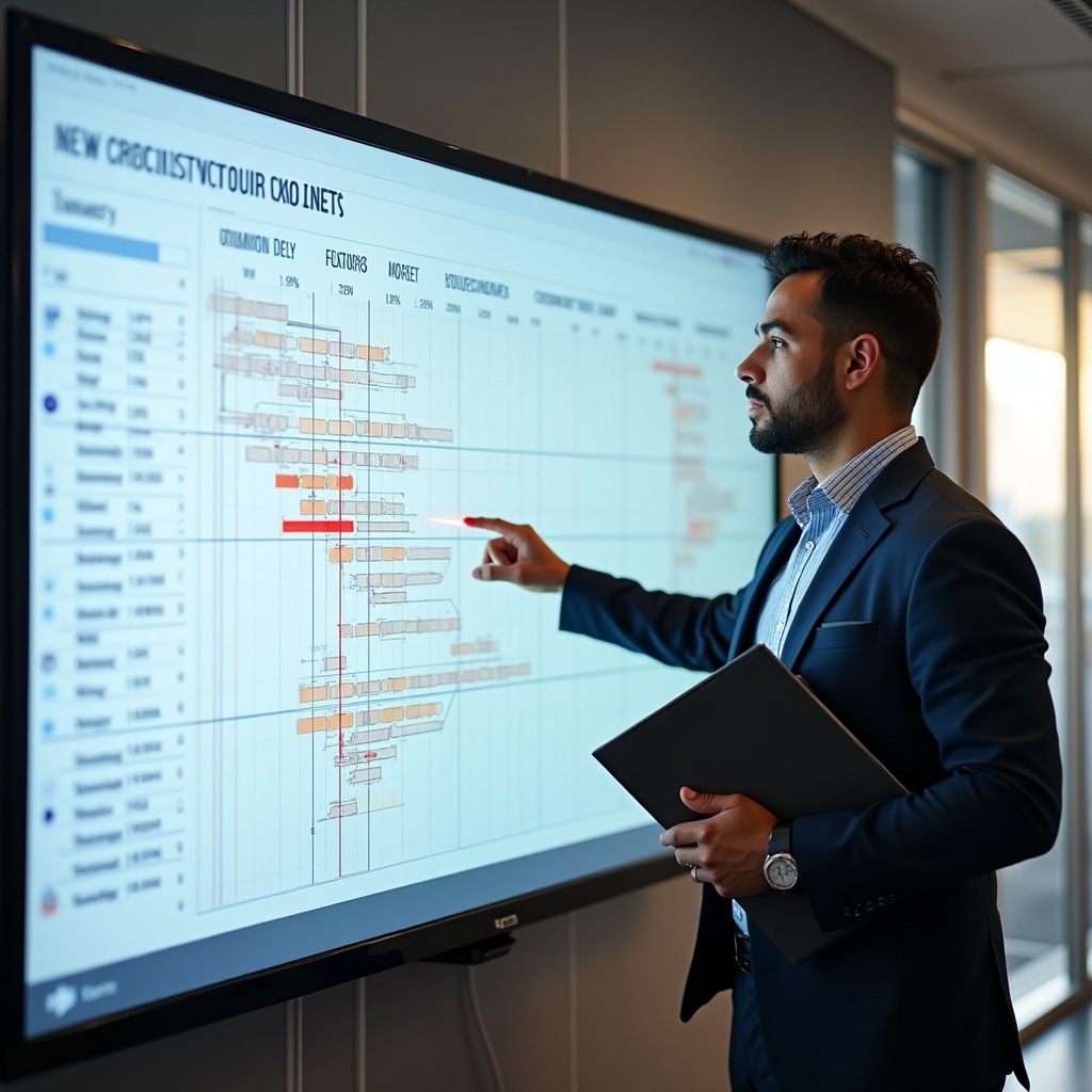 Construction project timeline and milestone planning
