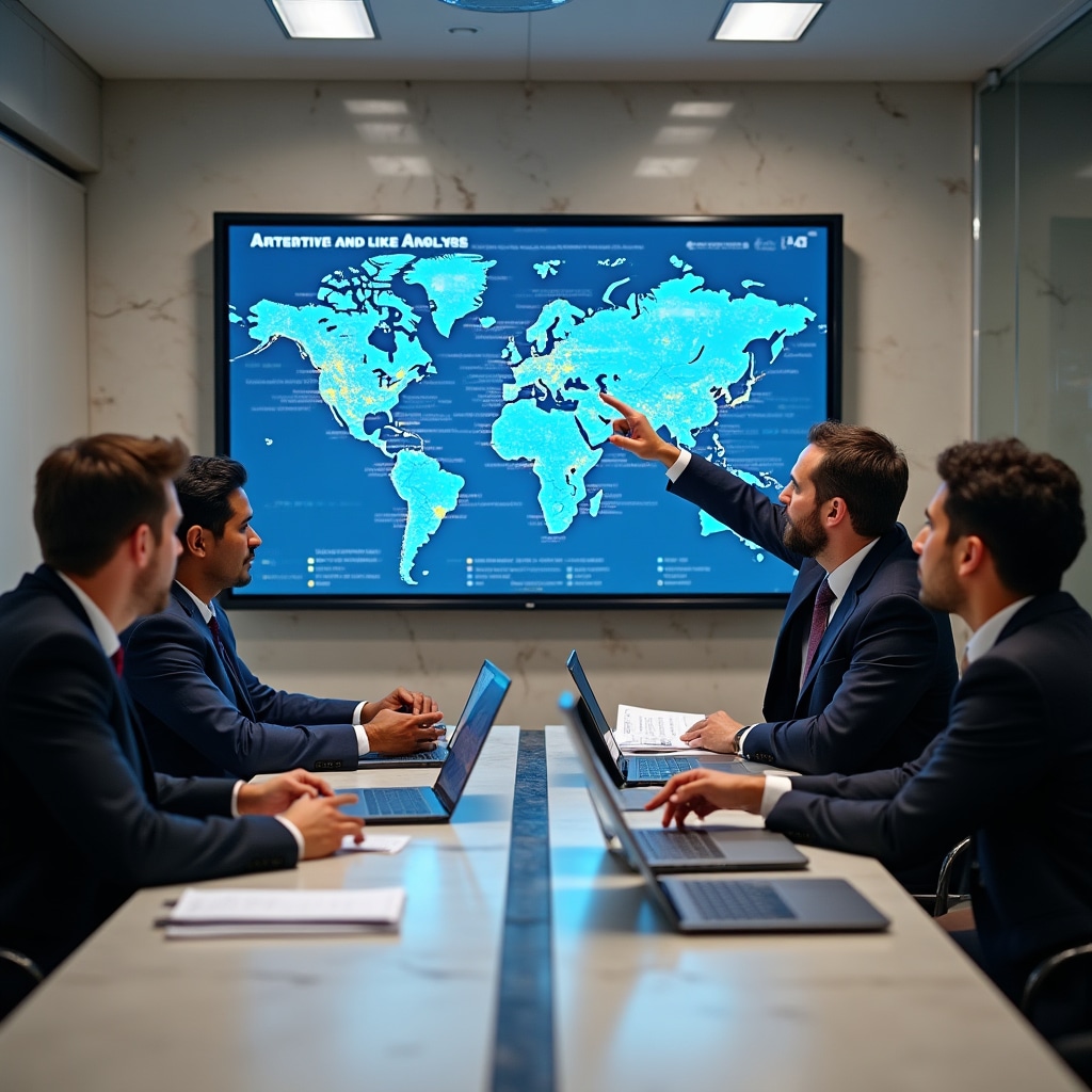 Community members analyzing real estate market trends