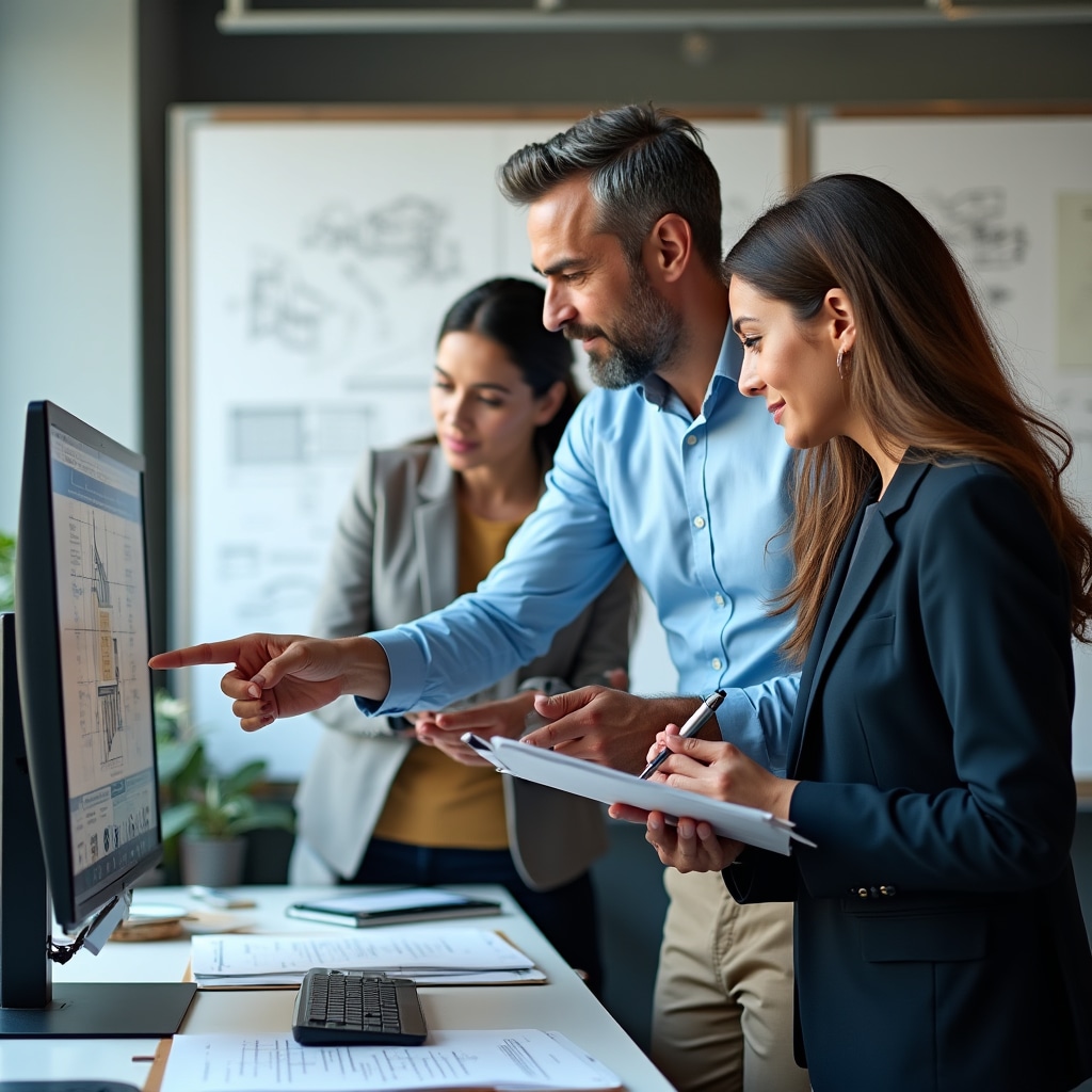 Team coordinating educational webinar with industry expert